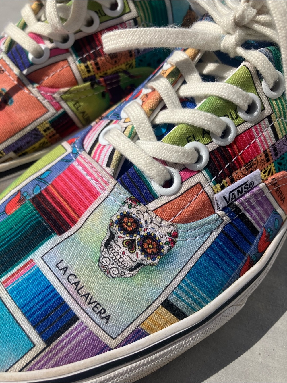 Rare Vans Multicolor Day of the Dead Canvas Sneakers